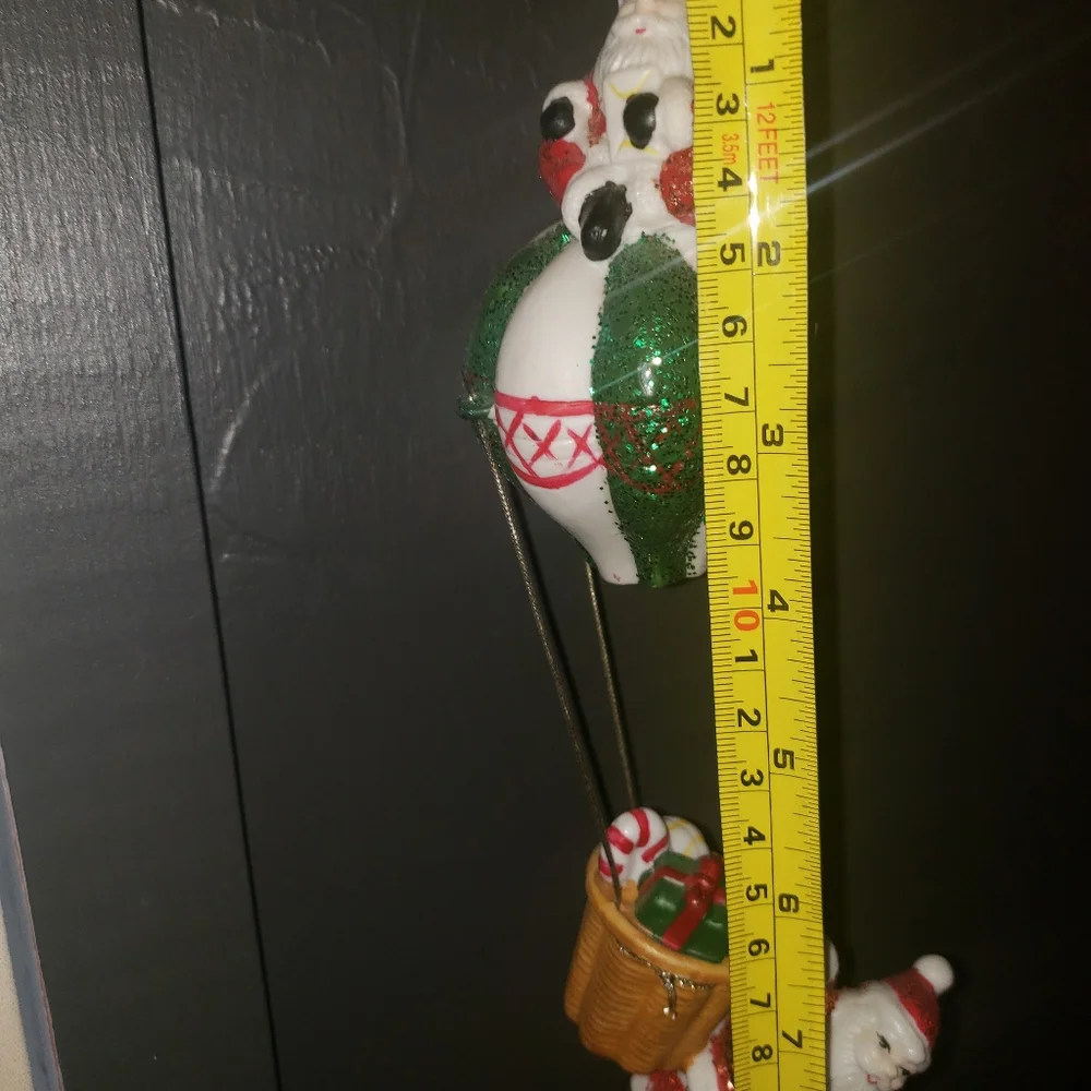 Vintage Hot air ballon Santa's ornament
